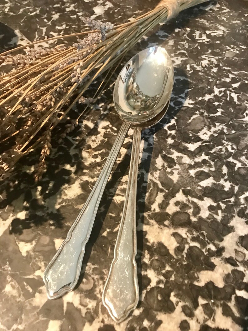 British Silver plate Serving Spoons Silverware Set Paris France