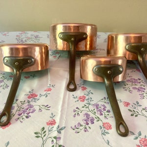 Professional Copper Pans Cookware Chef Set Metal Handles Metal Rivets 2mm 18cm Paris, France  #G-5385