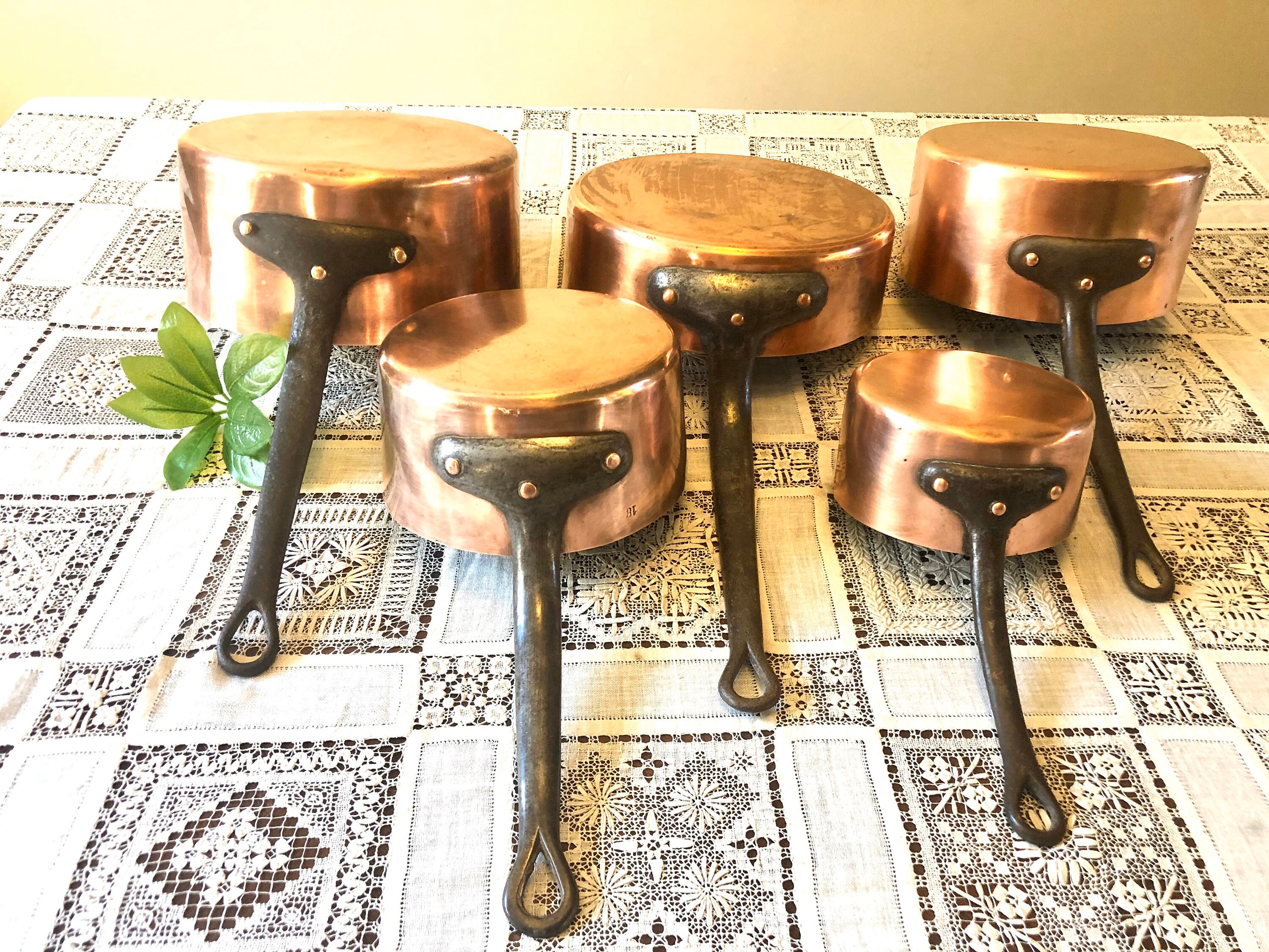 5 Français Country Decor Antique Copper Mixed Metal Set avec Rivets en Cuivre 2mm Paris, France #20 