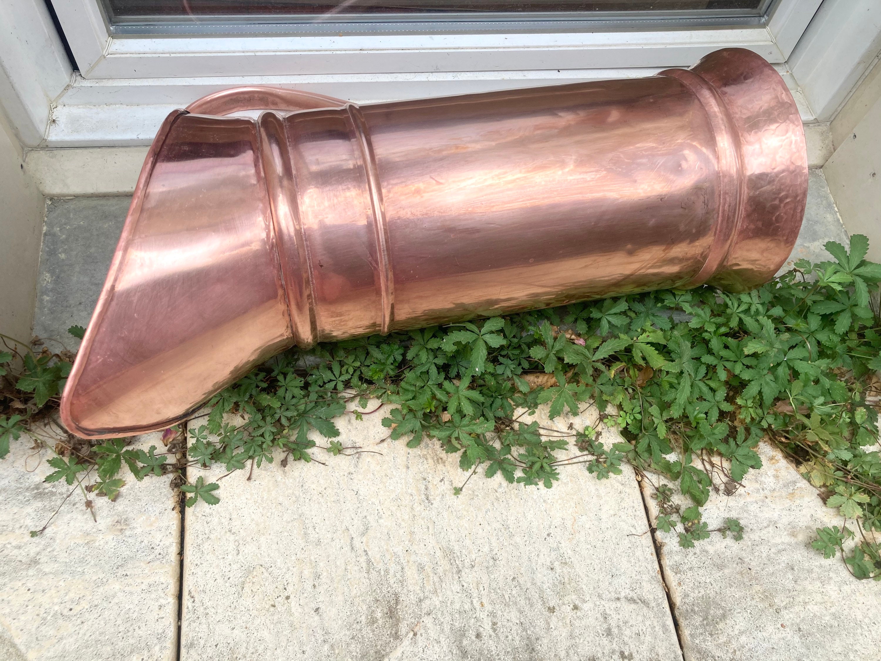 Vintage Copper Coal Pitcher Umbrella Stand Hammered Base Paris, France G-38-102