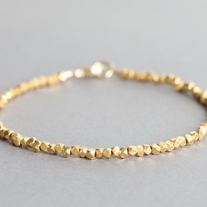 Dainty Gold Vermeil Bracelet: Karen Hill Tribe Beaded Stacking Bracelet