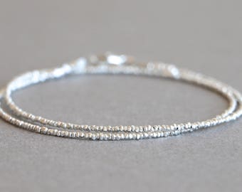 Silver Bracelet Dainty Silver Bracelet for Women Silver Wrap Bracelet Fine Silver Bracelet Hill Tribe Silver Gift for Her