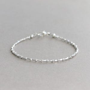 Dainty Karen Hill Tribe Silver Beaded Bracelet