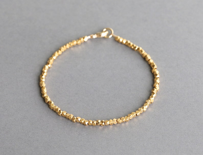 Gold Bracelet Gold Vermeil Bracelet Simple Gold Bracelet for Etsy