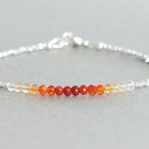 Mexican Fire Opal Bracelet: Karen Hill Tribe Silver, October Birthstone