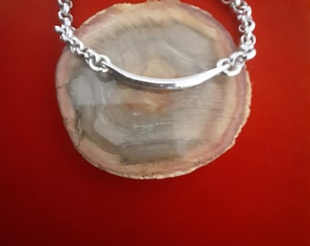 Bracelet   Chain and Bar Link   Sterling Silver *925