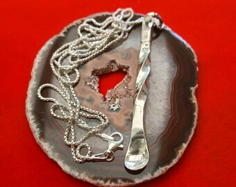 Spoon  Pendant with Barley Sugar Twist  Sterling Silver *925