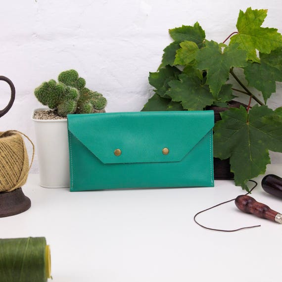 mint green clutch bag