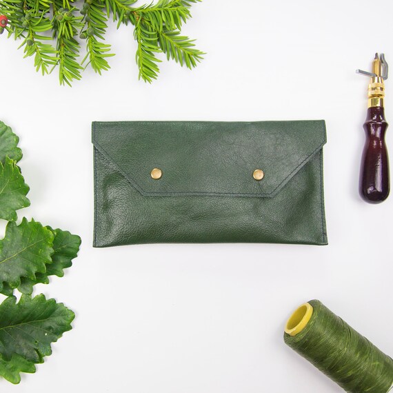 olive green clutch bag