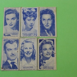 Vintage Cigarette Card Turf Cigarettes by Carreras Film Favourites 1948 6/50 Historical Collectable Super Craft Collage Paper Art Creations