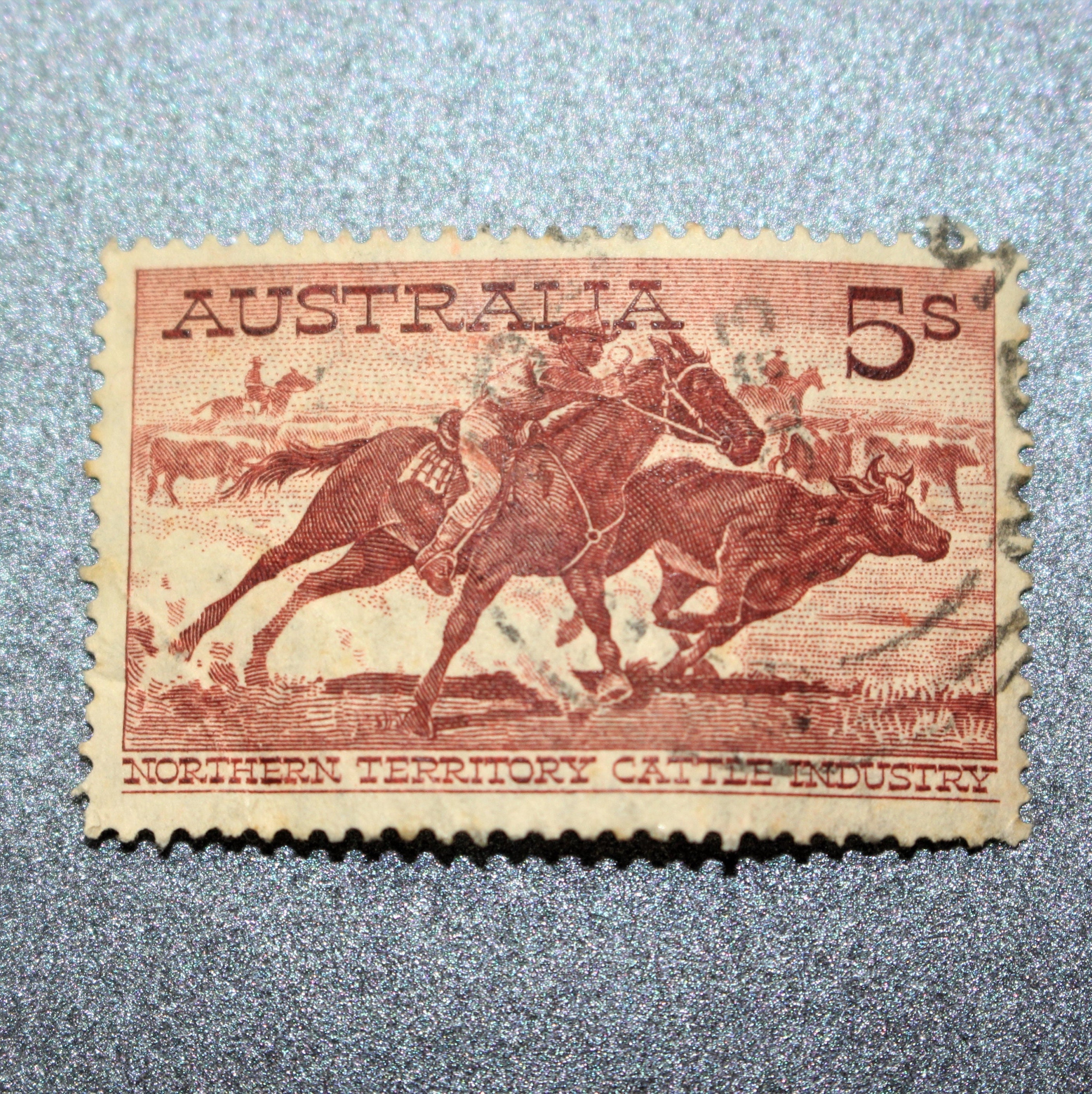 Vintage Australian Predecimal Stamp 1961 Aboriginal Stockman Etsy