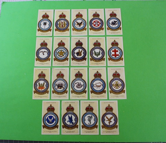 Vintage Cigarette Cards John Player & Sons R.A.F. Badges - No Motto - 1937  19/50 Exc-vgvc 0421