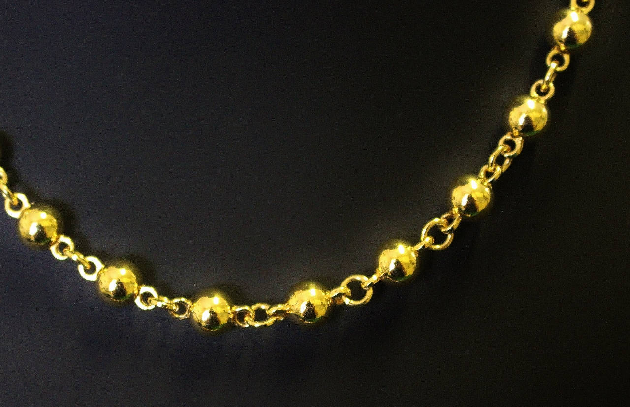 Vintage Choker Necklace Gold Tone Solid Cojoined Linking Etsy Australia