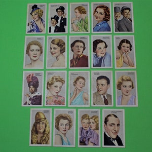Vintage Cigarette Cards Gallaher Ltd Park Drive Cigarettes Stars of Screen & Stage 1935 Green Backs 19/48 VGC 0622