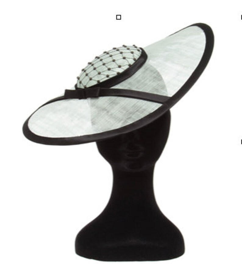 Beautiful Saucer Hat in a Delicate Shade of Green With Black Etsy