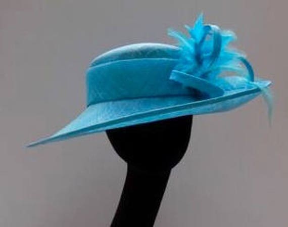 Loops feathers sinamay dress hat Amazon.com: Teardrop Sinamay Hair Loop Veil And Feather  main image 2