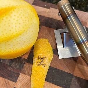 Custom Orange Peel Brass Branding Iron for Garnish - Personalized USA Made Gift