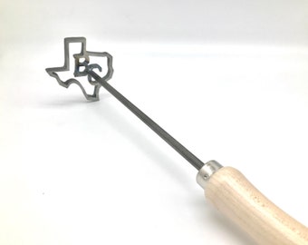 Custom Branding Iron: Texas State and Star with 2 initials (Made in the USA) wedding unity ceremony woodworking steel anniversary rustic