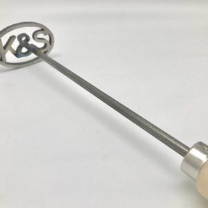 Custom Branding Iron with two letters - Oval Outline