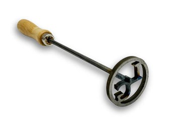 Wood Branding Iron with Circle Two Initials – Custom Steel brander for Wood & Leather