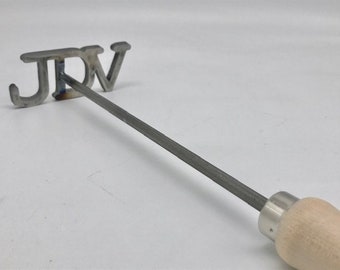 Custom Branding Iron with 3 letters (Made in the USA) wedding unity ceremony woodworking steel anniversary rustic