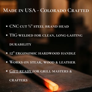 Wood Branding Iron with Circle Initial – Custom Steel Stamp for Wood & Leather afbeelding 3