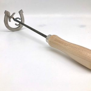 Personalized Horseshoe Branding Iron: Custom 2-Letter BBQ Tool