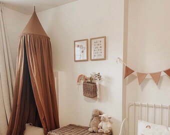 BED CANOPY/ Bed voile / Reading corner / Bed sky/ Dark chocolate