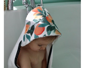 Serviette, Cape de bain, Sortie de bain - Oranges- douillet- ENFANT