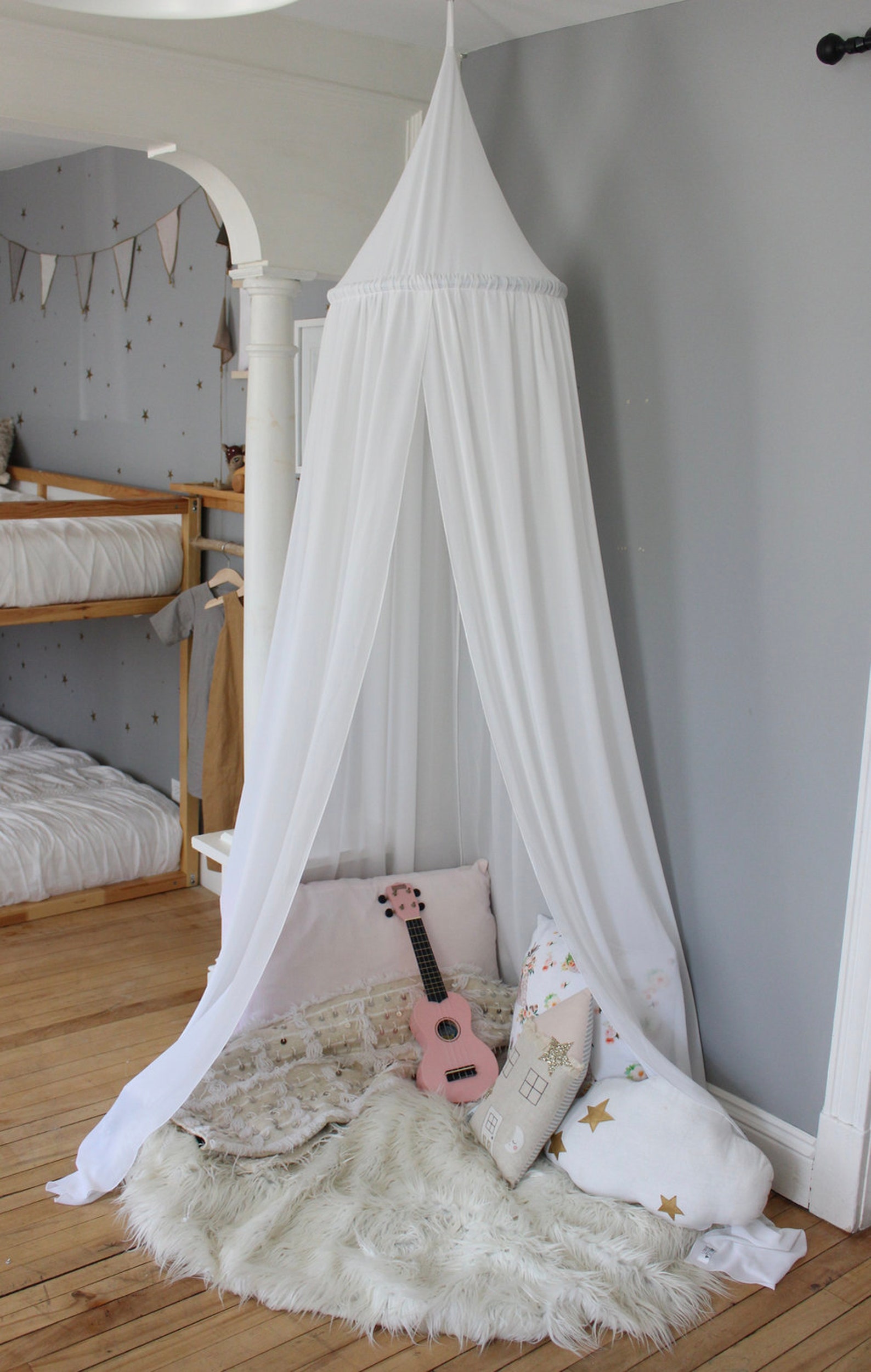 BED CANOPY/ Bed Voile / Reading Corner / Bed Sky Etsy