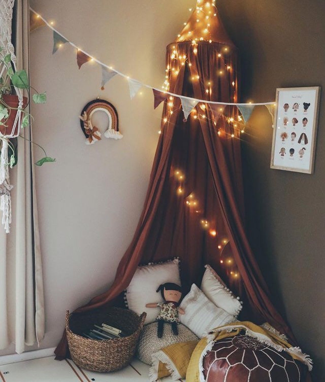 BED CANOPY/ Bed Voile / Reading Corner / Bed Sky Etsy Canada