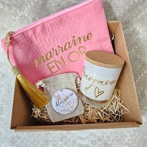 Godmother mirror gift box, pouch and candle