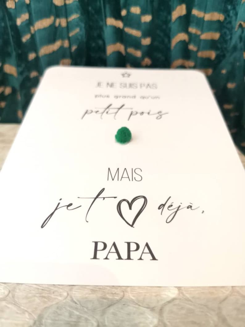 Carte annonce au futur Papa - Petit pois image 2