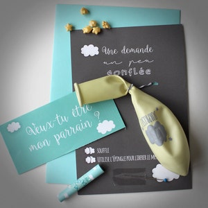 Demande parrain message secret dans un ballon