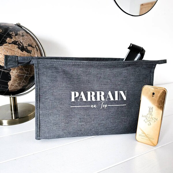 Trousse de toilette XL Parrain au top personnalisée