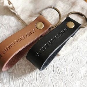 Personalized Godfather beer glass box bottle opener and leather key ring image 4