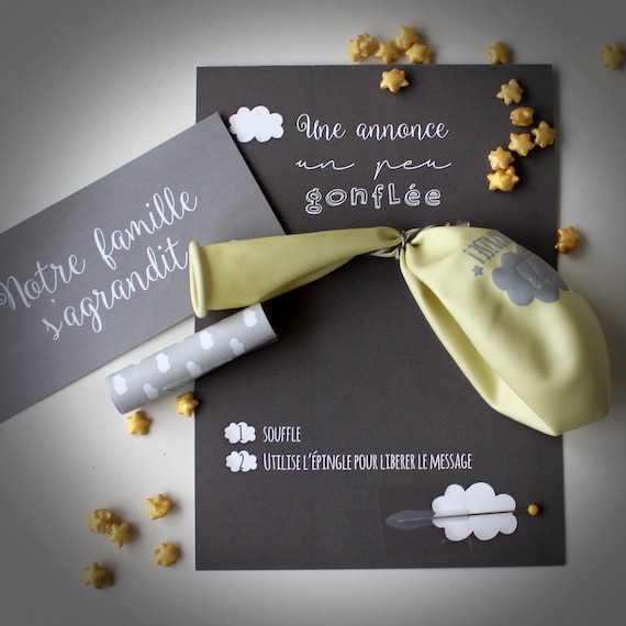 In A Balloon Secret Message Pregnancy Announcement Etsy