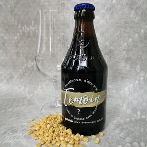 Chiedi al testimone Etichetta della bottiglia di birra