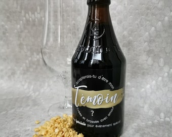 Ask the Witness Beer Bottle Label