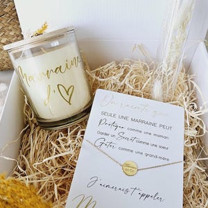 Coffret demande ou cadeau pour une Marraine en Or