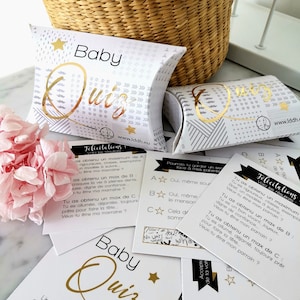 Pack de 2 boites BABY QUIZ or  Demande Parrain et Marraine