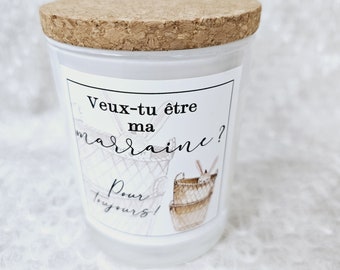 Candle + cork lid - Request Do you want to be my godmother? Small rabbit