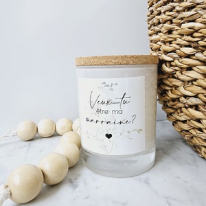 Candle + cork lid - Request Do you want to be my godmother?