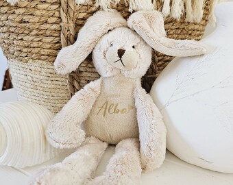 Doudou Lapin personnalisé pour petite Fille