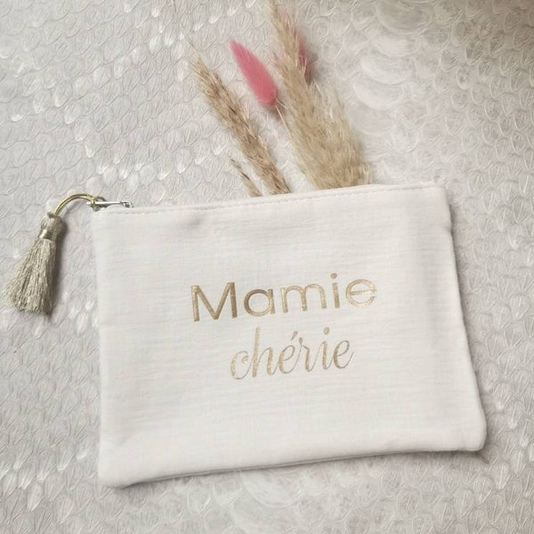 Pochette/Trousse de maquillage "Mamie chérie"
