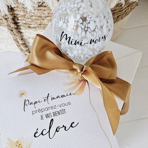 Coffret  annonce Mini-nous arrive avec oeuf en verre et carte