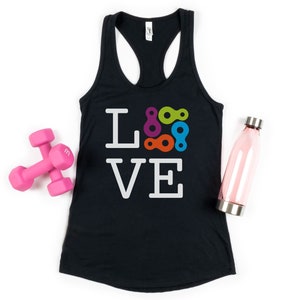Love Bike Chain Women&#39;s Racerback Tank | Bicycle | Bike | Trail Bike | Mountain Bike | Road Bike | Cycle | Cyclist