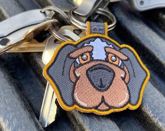 Hound Dog Cute Cartoon Animal Embroidered Keychain | Gifts Accessory Outdoor Pet