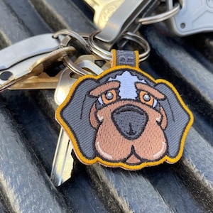 Hound Dog Cute Cartoon Animal Embroidered Keychain | Gifts Accessory Outdoor Pet