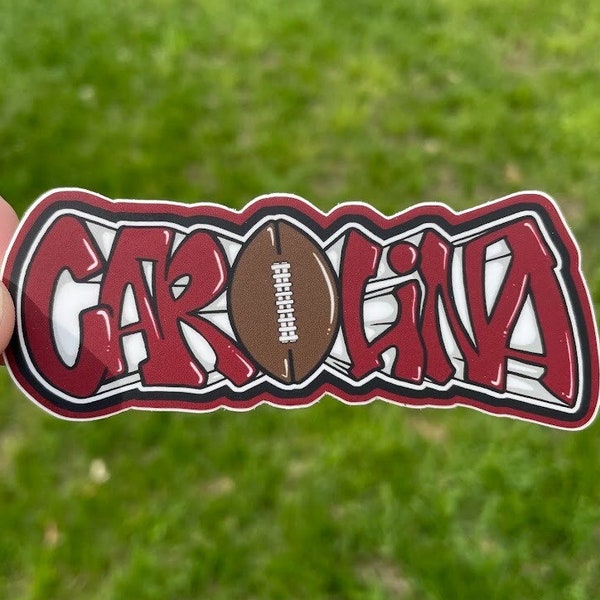 South Carolina Football Graffiti Garnet & Black Sticker